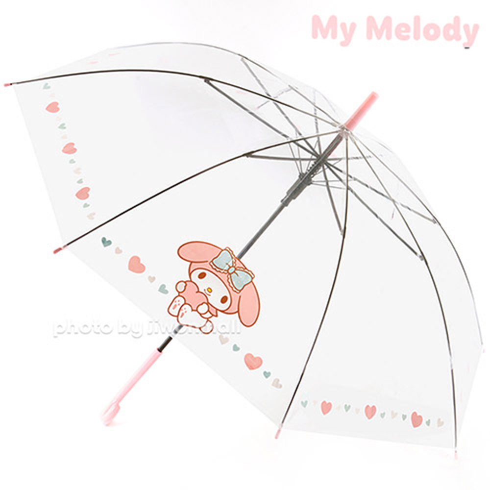산리오마이멜로디 캐릭터 하트보더 60cm POE 우산 164086