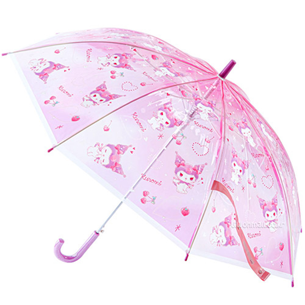 산리오쿠로미 캐릭터 딸기 55cm POE 비닐 우산 631801