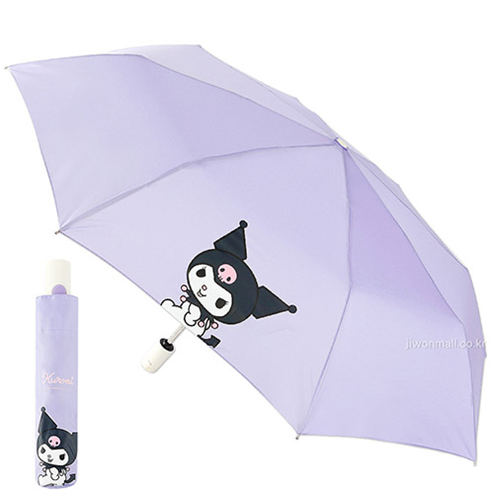 산리오쿠로미 챠밍 3단 완전자동 우산 751033